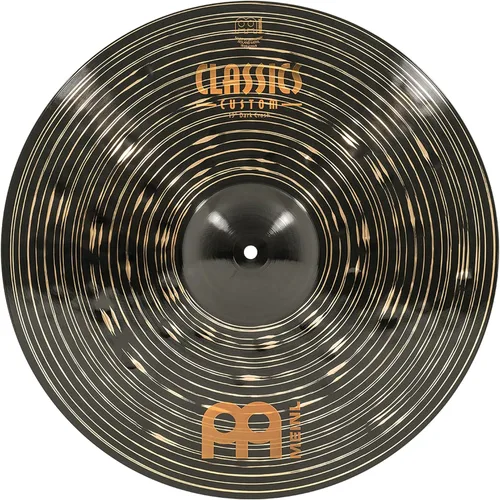 Vista 12 de Meinl Crash Platillo de 16 pulgadas – Classics Custom Dark – Fabricado en Alemania, 2 años de garantía (CC16DAC) Platillo para batería de bronce