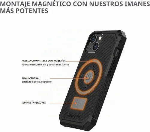 Vista 3 de Rokform - Funda para iPhone 14, Serie Rígida, Magnética Dual, Cubierta para iPhone con RokLock de Bloqueo Giratório, Equipo Protector para Apple
