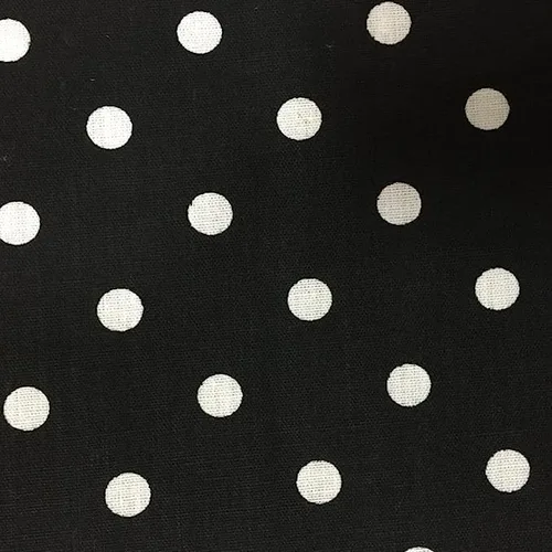 Vista 2 de Tela acolchada de lunares pequeños - Ideal para manualidades - Tela por yarda - Negro Blanco