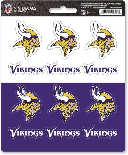 Vista 12 de FANMATS NFL - Mini calcomanías unisex para adolescentes de la NFL, paquete de 12