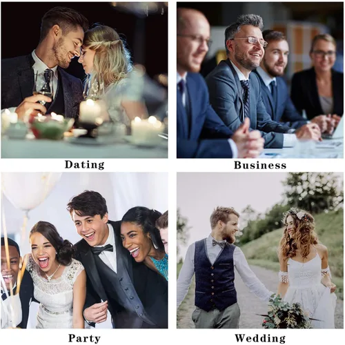 Vista 7 de Enlision Mens Vest Tie Set Paisley Vest and Necktie Pocket Square 3pc Formal Dress Waistcoat for Suit or Tuxedo