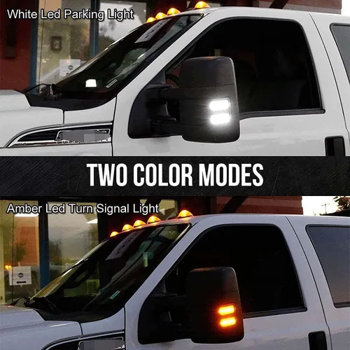 Vista 6 de Xinctai Juego de luces LED para espejo lateral Switchback, señal de giro para Ford F150 2013-2014, Ford F250 F350 F450 F550 Super Duty 2008-2016