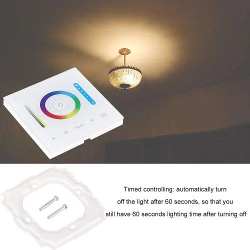 Vista 2 de TOPINCN Panel táctil LED controlador indicador lámpara para RGB/RGBW/RGB+CCT Color cambiante tira luz tira luz controlador