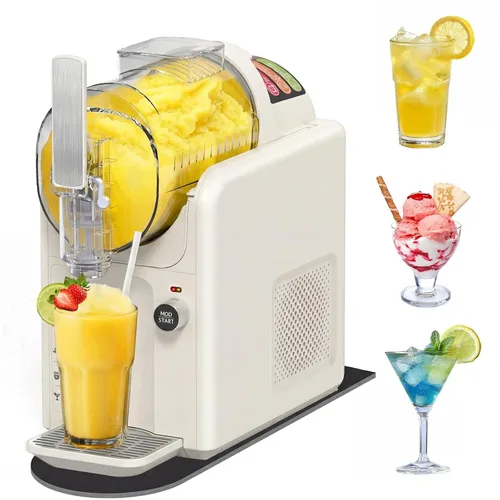 Vista 9 de Máquina de granizado 5 en 1 para el hogar, no necesita hielo, máquina de bebidas congeladas con alfombrilla antideslizante, máquina de granizado