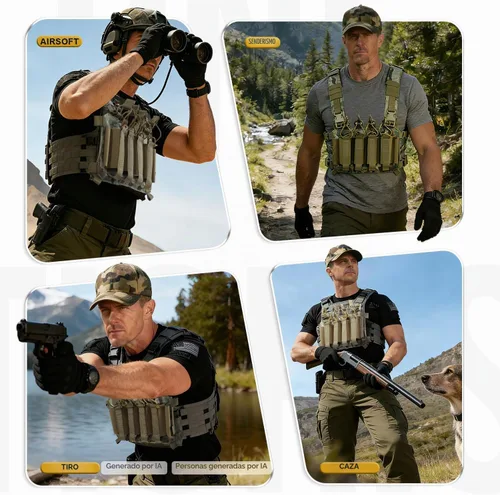 Vista 5 de OneTigris SMG Magazine Pouch with Hook Backing Tactical Placard Camocolor