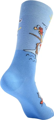 Vista 4 de Calcetines deportivos de dinosaurio y tiburón (adulto grande) tallas de zapatos para hombre 8-13, Azul negro rojo