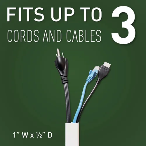 Vista 3 de Legrand Wiremold Cordmate II - Cubierta para cable pintable de 5 pies