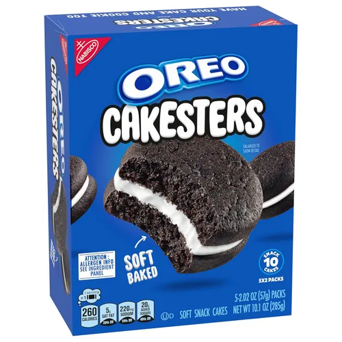 Vista 12 de OREO Cakesters Soft Snack Cakes, 12 paquetes de 5 unidades (60 paquetes de bocadillos en total) 2 pasteles por paquete, envueltos individualmente