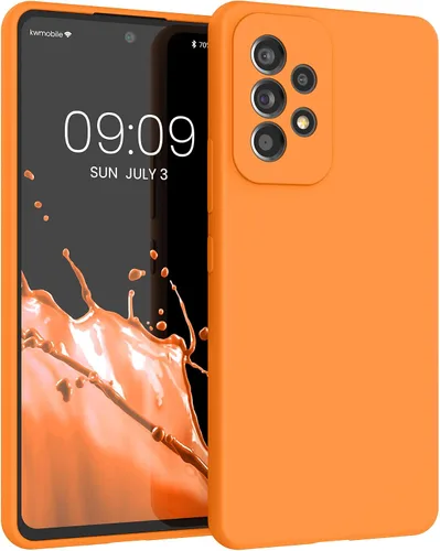 Vista 146 de kwmobile Funda Compatible con Samsung Galaxy A14 5G - Funda de teléfono de TPU y silicona con acabado suave - Verde Lima