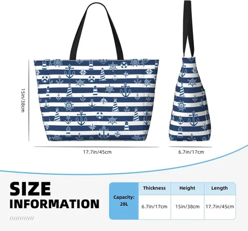 Vista 6 de Bolsa de playa para mujer, bolsa de playa impermeable y a prueba de arena con bolsa húmeda, bolsa de viaje grande para viajes de fin de semana