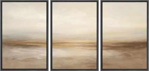 Vista 47 de SIGNWIN Lienzo enmarcado para pared, juego de arte de campos pastorales, flores silvestres, campo rústico, paisaje, floral, ilustraciones modernas