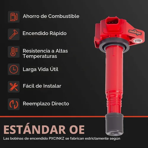 Vista 2 de Juego de 6 bobinas de encendido y bujías para Honda Accord 3.5 V6 UF713