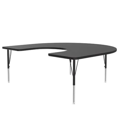 Vista 69 de Correll - Mesa de actividades rectangular Econoline de 30 x 60 pulgadas, parte superior de melamina de granito gris, altura ajustable