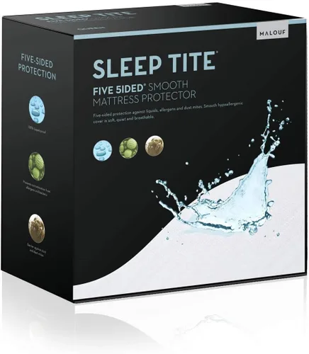 Vista 7 de Protector de colchones hipoalergénico SLEEP TITE FIVE-5IDED. 100 % impermeable., Poliéster & Mezcla de poliéster, gemelo