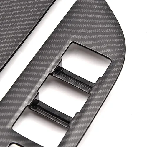 Vista 9 de ruihe 4 piezas de fibra de carbono color coche interior puerta ventana ventana panel cubierta ajuste ajuste para Toyota RAV4 2019 2020 2021 2022