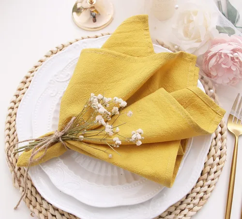 Vista 9 de Servilletas de tela de cena, 100% algodón suave, 12 piezas, 16'x16', champán Servilletas de tela lavables a granel con bordes con dobladillo