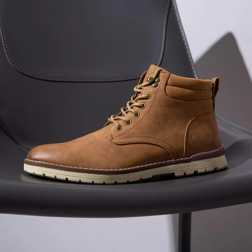 Vista 5 de Vostey Botas de senderismo impermeables para hombre, botas chukka casuales para hombres