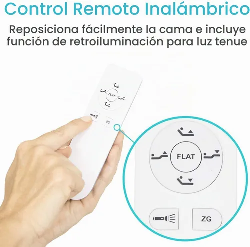Vista 4 de Vive - Base de cama ajustable (individual) - Plataforma eléctrica de metal Marco de cama con base ajustable para colchón de hospital, control remoto