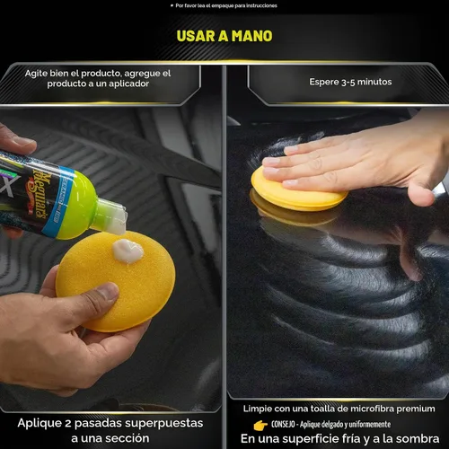 Vista 4 de Meguiar's Cera líquida de cerámica híbrida, protege tu pintura con una cera líquida para autos libre de residuos con tecnología híbrida Si02