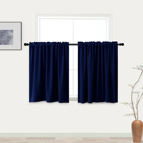 Vista 43 de Cortinas de café KOUFALL de 18 x 24 pulgadas para tratamientos de ventanas pequeñas, niveles de cortinas bohemias opacas para ventanas de RV y Beige
