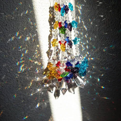 Vista 4 de Crystalsuncatcher Juego de 7 Suncathers, ángel guardián de cristal de la guarda, colección Rainbow Maker