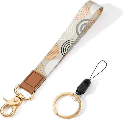 Vista 25 de Cordón de muñeca para llaves, lindo cordón de correa de muñeca, soportes para llavero, llavero de pulsera, correas de muñeca para llaves Flor negra