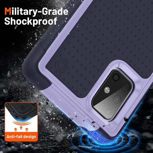 Vista 355 de Jeylly Compatible con Samsung Galaxy A22 5G Funda, Funda Samsung A22 5G con 2pcs protectores de pantalla de vidrio templado