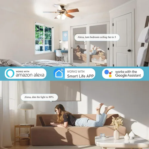 Vista 4 de Universal Hunter - Kit de control remoto para ventilador de techo, kit de control Wi-Fi inteligente Works for Hunter Harbor Breeze Hampton Bay