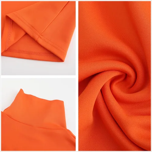 Vista 4 de Disfraz de Velma de Halloween para mujeres adultas, falda roja, traje de cosplay con accesorios, peluca Bob, camisa, gafas, calcetines con lupa