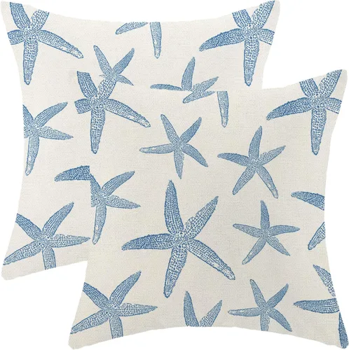 Vista 46 de Fundas de Almohada de Antílope 16x16 Paquete de 2, Fundas de Almohada Decorativas con Estampado de Piel de Animal Azul Marino, Fundas de Almohada