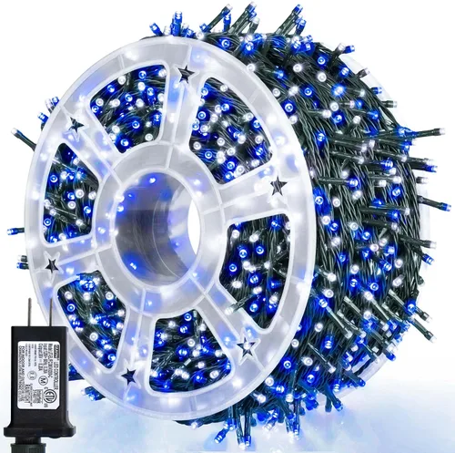 Vista 27 de weillsnow Luces de Halloween Moradas y Naranjas, 200 LED 66 Pies con Enchufe Luces de Cadena de Halloween Impermeables, 8 Modos con Memoria