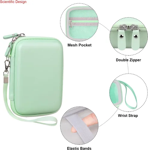 Vista 4 de Elonbo Funda de transporte para impresora Fujifilm Instax Mini Link 3/2, portátil mini color impresora de fotos instantáneas bolsa de viaje dura