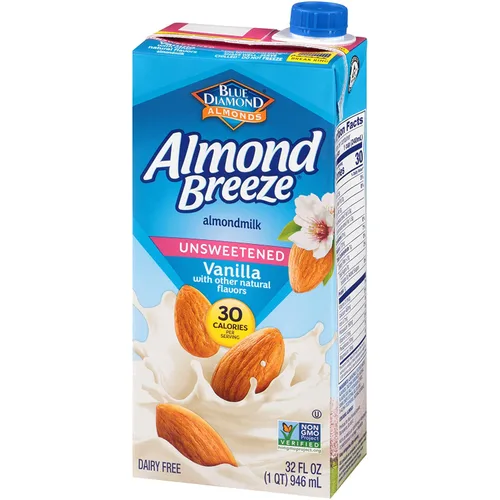 Vista 3 de Almond Breeze Leche de almendras sin lácteos, vainilla sin azúcar, 32 onzas (paquete de 6)