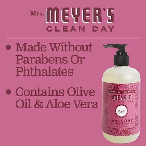Vista 6 de Mrs. MEYER'S CLEAN DAY Jabón de manos Mum (12.5 onzas líquidas (paquete de 3), gel)