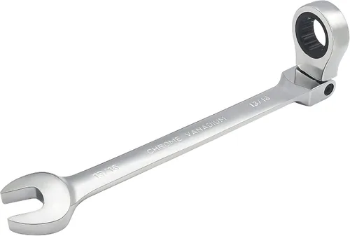 Vista 9 de Llave combinada de trinquete de cabeza flexible de 1 pulgada SAE 72 dientes de 12 puntos de trinquete de caja de trinquete herramientas de llave