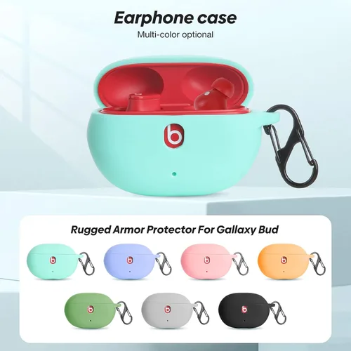 Vista 8 de LiZHi Funda para Beats Studio Buds, Beats Studio Buds+ Plus, funda de transporte de silicona con llavero para auriculares inalámbricos Beats Studio