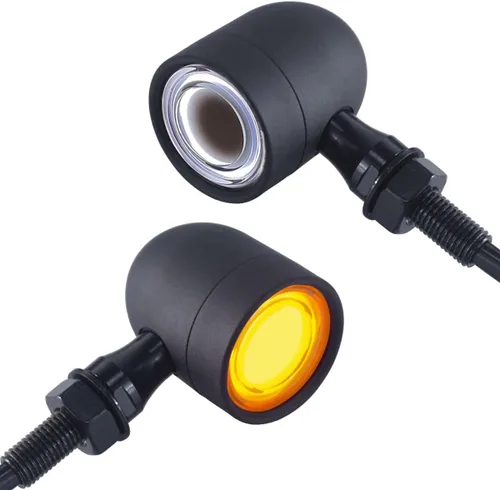 Vista 16 de FATECIM 2 luces traseras LED para motocicleta, intermitentes, luces de freno con visera, luces traseras de motocicleta, intermitentes traseros