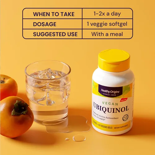 Vista 5 de Healthy Origins Ubiquinol vegano (forma activa de CoQ10), 100 mg – Kaneka Ubiquinol Suplementos para la salud del corazón y apoyo antioxidante