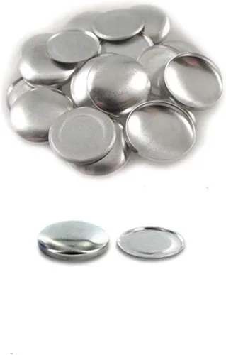 Vista 4 de i Craft for Less - Botones tamaño 60 (1 1/2") para cubrir/autocubrir botones con respaldo de alambre – Cantidad 25 (con plantilla de plástico)
