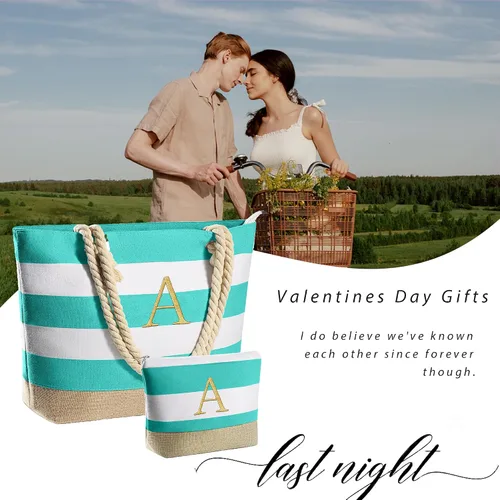Vista 50 de YOOLIFE Bolsas de playa para mujer, bolsa de lona de viaje, bolsa impermeable para piscina, artículos esenciales de viaje, regalos para mujeres