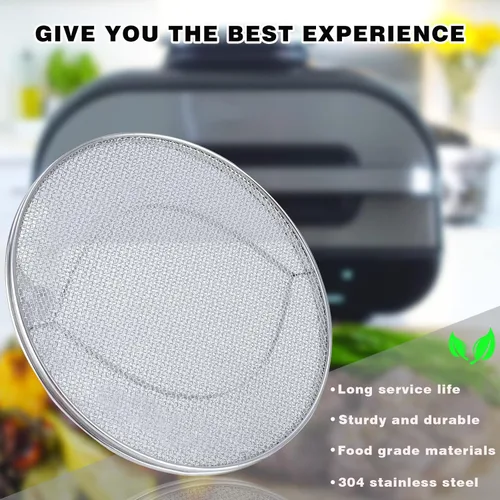 Vista 4 de Protector de salpicaduras de acero inoxidable para FG551 Foodi, accesorios para parrilla de interior reutilizable Foodi Smart XL 6 en 1, accesorios