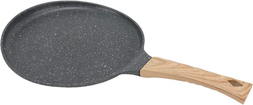 Vista 8 de Topyond Sartén para crepas, sartén antiadherente, sartén para tortilla con mango resistente al calor, aleación de aluminio con revestimiento