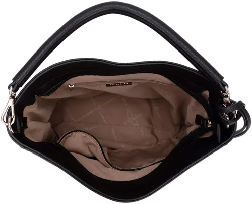 Vista 4 de DAVIDJONES - Bolso tipo Hobo de piel sintética suave para mujer, bolso cruzado mediano, bolso de hombro con asa superior, Bolso Hobo clásico simple