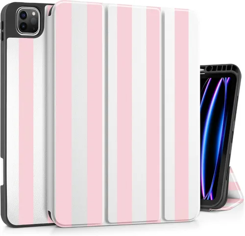 Vista 18 de Funda Tuiklol para iPad Pro de 12.9 pulgadas 2022 2021 2020 2018 6th / 5th / 4th / 3rd Gen Built in Pencil Holder Protective Stand Back Cover with