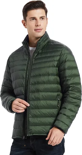 Vista 2 de Chaqueta de plumón plegable para hombre chaqueta acolchada abrigo ligero y cálido
