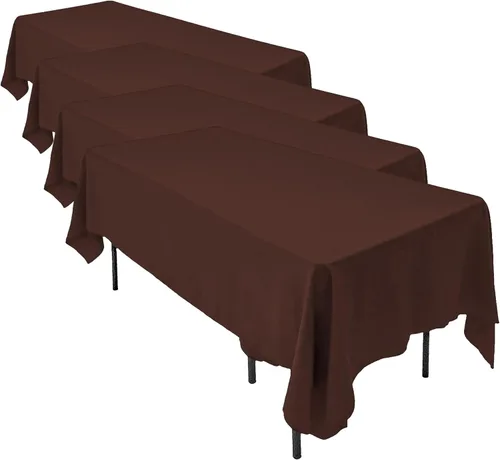 Vista 45 de AK TRADING CO. Mantel rectangular de poliéster de 60 x 102 pulgadas, fabricado en Estados Unidos, resistente a las arrugas, ignífugo, duradero