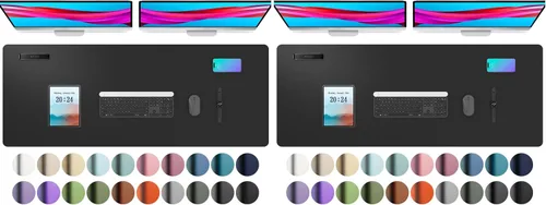 Vista 36 de Aothia - Protector de escritorio de cuero sintético grande, base antideslizante para mouse y superficie para escribir, impermeable, fácil de Agua
