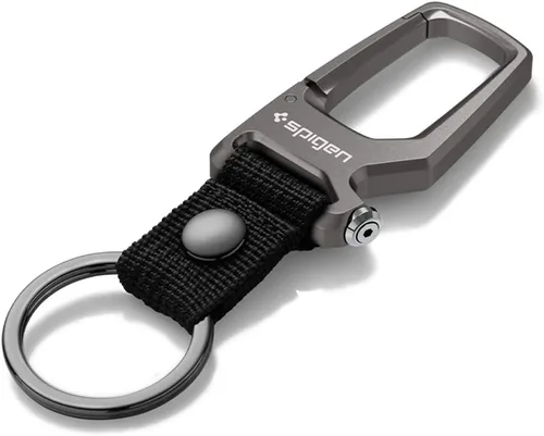 Vista 9 de Spigen Life Carabiner Key Ring Clip, Car Keychain Clip, Bottle Opener Key Chain Ring for Men and Women