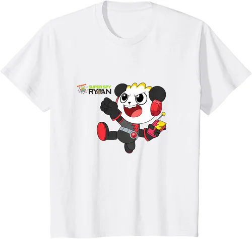 Vista 27 de Ryan's World Super Spy Combo Panda Camiseta, gris, S Asfalto