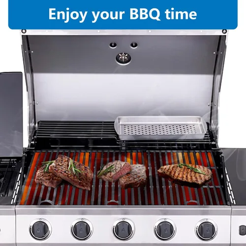 Vista 8 de Rejillas de parrilla para Charbroil Performance 4 quemadores para Char-Broil 463365021 463365724 463365522 463352521, rejillas de parrilla de 17